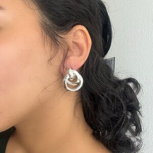Vintage double ring earring